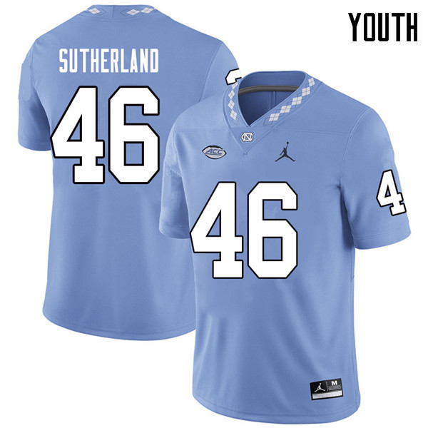 Jordan Brand Youth #46 Bill Sutherland North Carolina Tar Heels College Football Jerseys Sale-Caroli